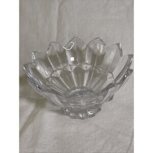 Mikasa Lead Crystal Diamond Point Footed Bowl 7”